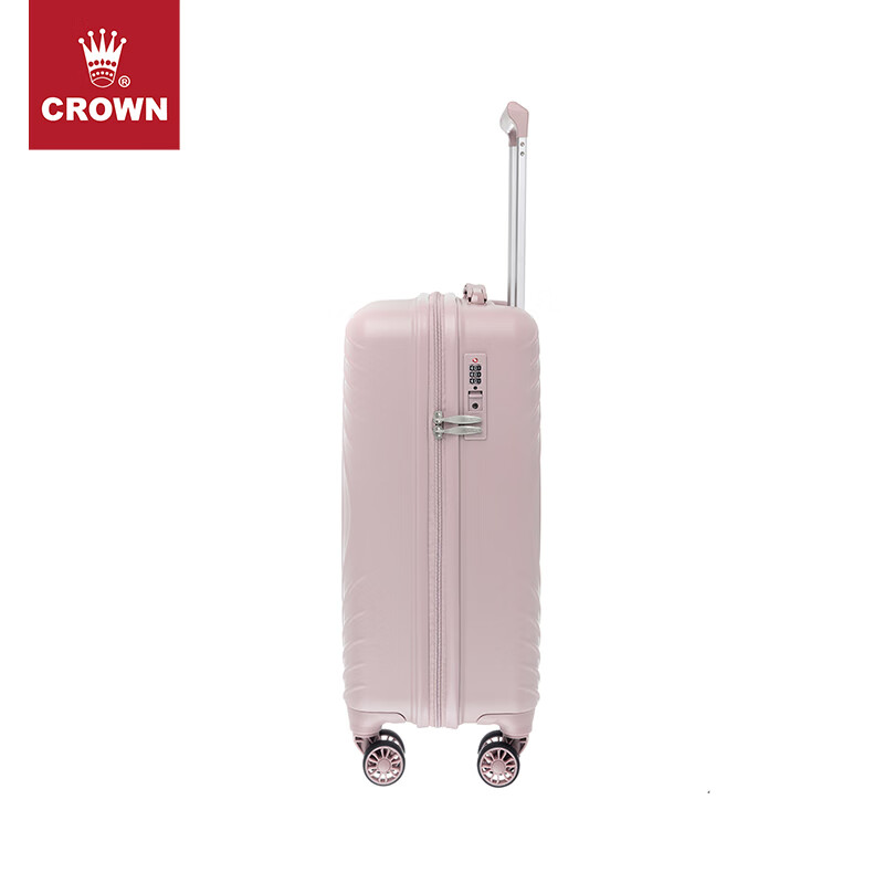 皇冠环保材质8轮万向轮登机箱行李箱拉杆箱C-H2030H新 玫瑰粉 拉链 20英寸 可登机