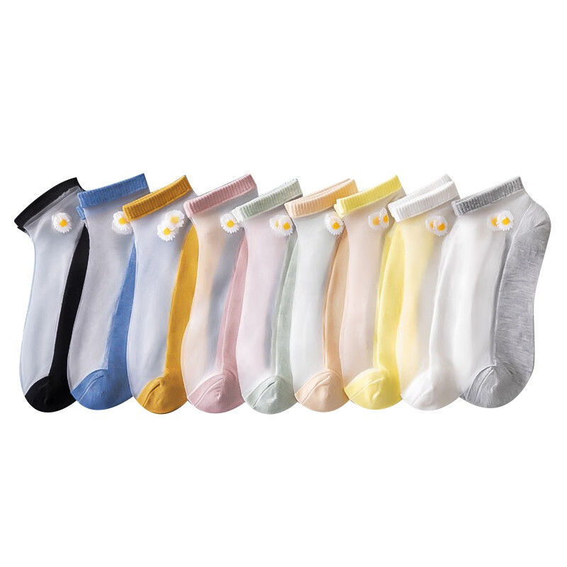 南极人 女士小雏菊卡丝袜/浅口低帮船袜10双装19.9元包邮(需领券)