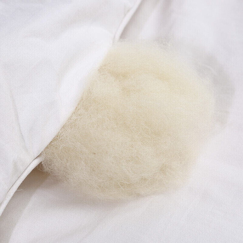 富安娜家纺 加厚羊毛被子 100%进口澳毛保暖冬厚被芯 纯棉磨毛面料 双人加大 珍芯澳洲1米8/2米床(230*229cm)