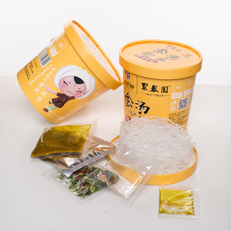 聚春园官方金汤肥牛粉桶装网红免煮方便速食粉丝非油炸即食米线土豆粉 金汤肥牛粉*6