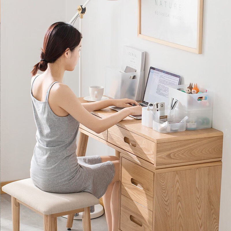 茶花（CHAHUA）茶花收纳盒桌面小盒子收纳格半透明磨砂 收纳盒150002 1个装