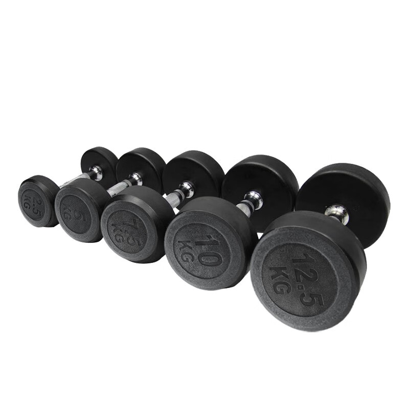 捷瑞特JOROTO美国品牌环保包胶哑铃男士手铃家用健身器材 10公斤一对