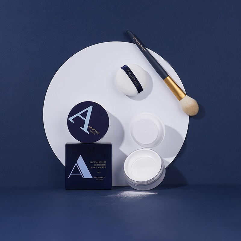 尔木萄（AMORTALS）高清丝雾散粉蜜粉定散粉妆清爽控油细致毛孔不易脱妆刷子七夕礼物 【#101高清透】8.5g