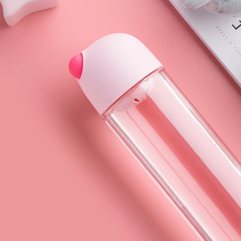 茶花水杯便携女塑料水杯运动水杯男女随手杯子1个装 活力青 容量540ml