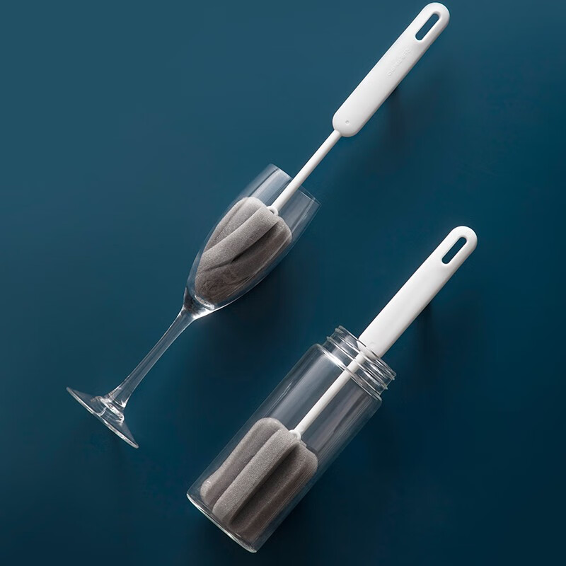 茶花易洁杯刷长柄小刷子去茶渍洗杯子海绵清洁刷奶瓶刷 海绵杯刷