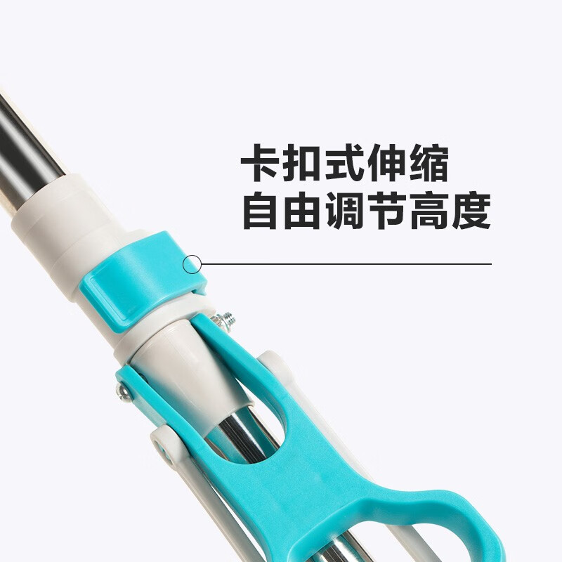 茶花海绵滚轮拖把免手洗2023新款家用拖地神器胶棉吸水地拖 【蓝中号】洁境滚轮胶棉拖