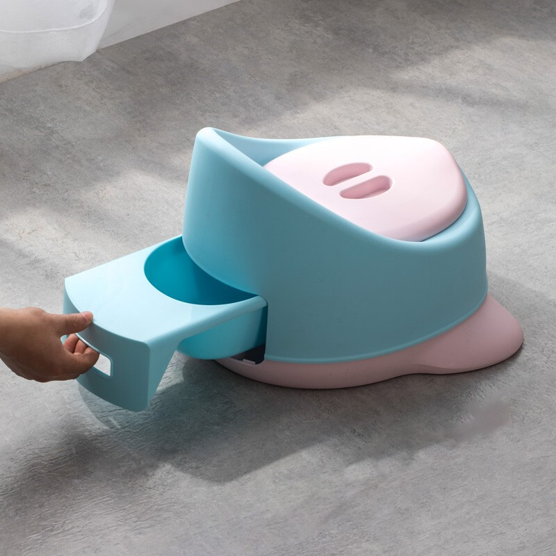 茶花儿童便盆家用儿童坐便器坐便圈男孩尿盆男女宝宝小马桶 活力蓝