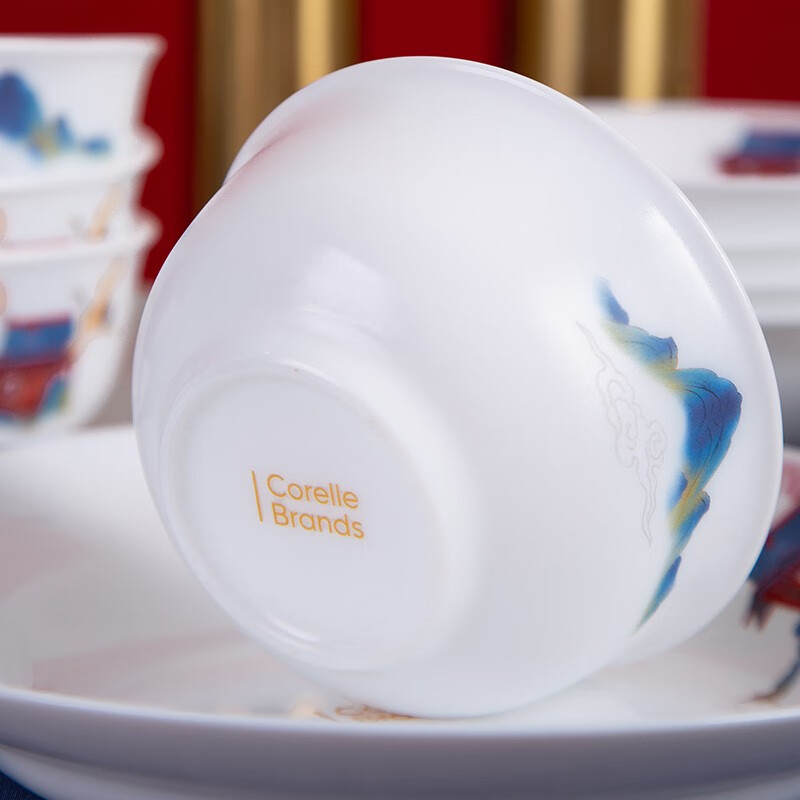 康宁餐具 冰萃玲珑 盛世鸣和餐具 冰萃玲珑盛世鸣和餐具20件套 20头