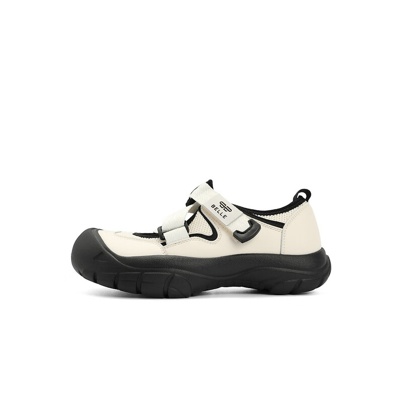 百丽小众老爹凉鞋女2023秋季新款丑萌休闲鞋溯溪鞋B1450CQ3 米白 39