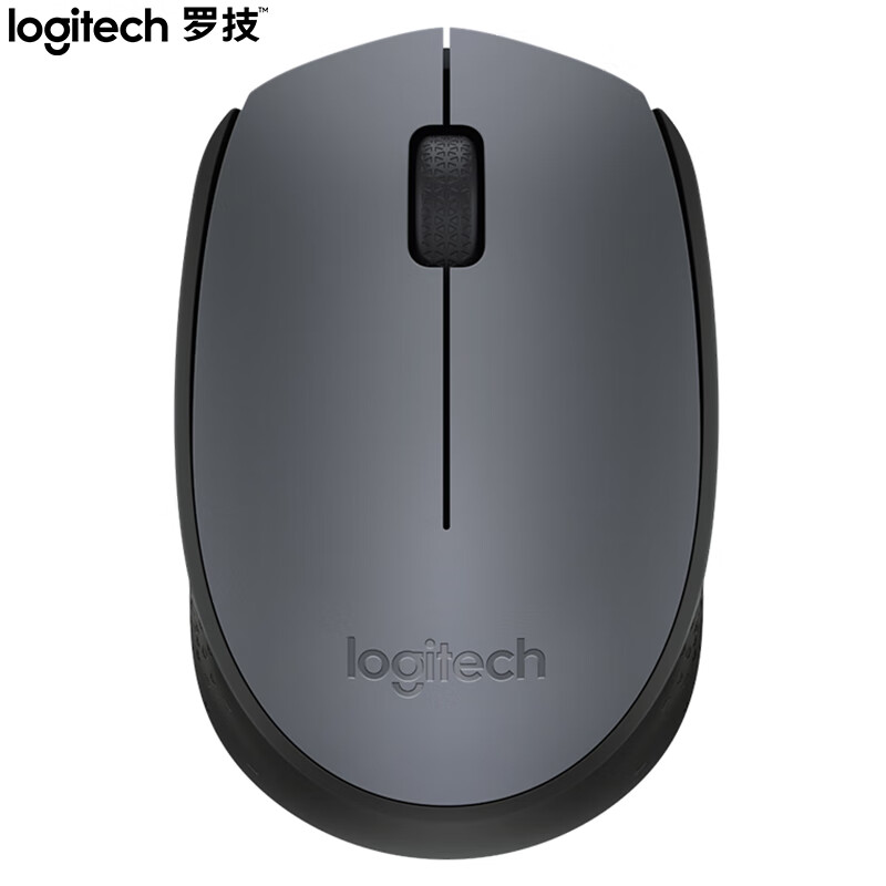 罗技(logitech)m170鼠标 无线鼠标 办公鼠标 对称鼠标 灰色 带无线2.