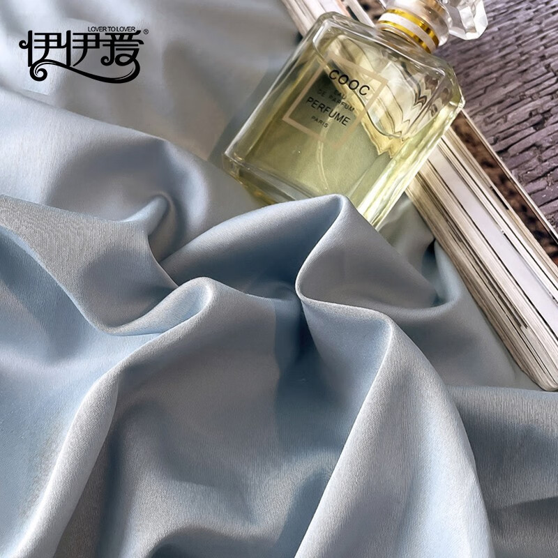 伊伊爱 雾花梦绣花140S长绒棉四件套单位：套） 雾花梦-郁兰 200*230cm/DTJ0KL02201660