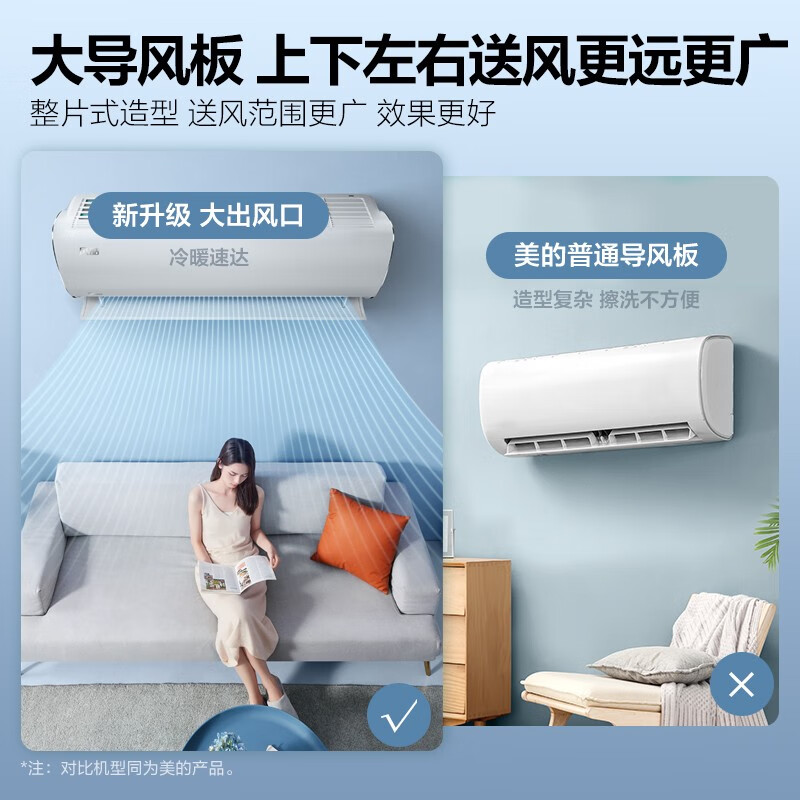 美的(Midea)【嵌入式空调套装】 一级能效3匹乐享风管机+1匹风酷挂机*2 适用于两室一厅