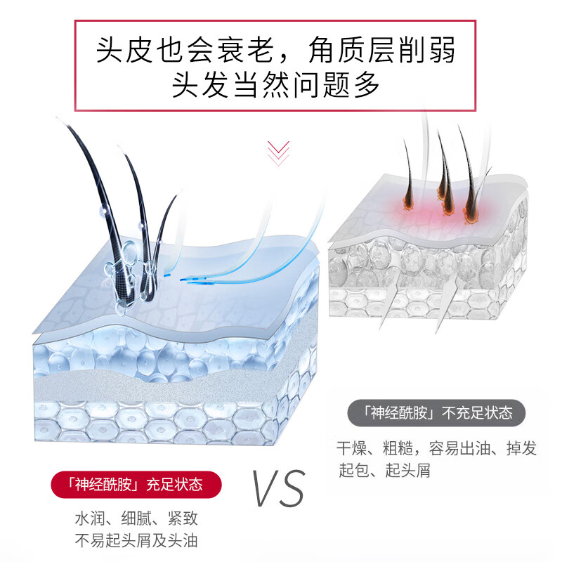 舒蕾PRO系列洗发水沐浴露套装搭配使用护发素 头皮水润强韧修护洗发露430ml