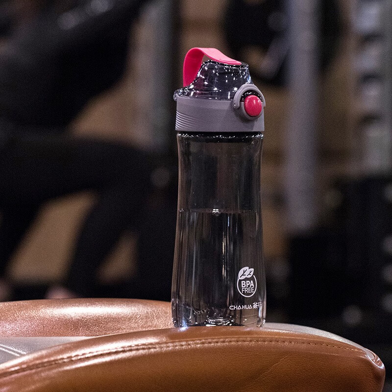 茶花派乐tritan水杯按压弹盖水杯男塑料便携运动水壶女户外健身杯随行杯子 【tritan】绿色610ml