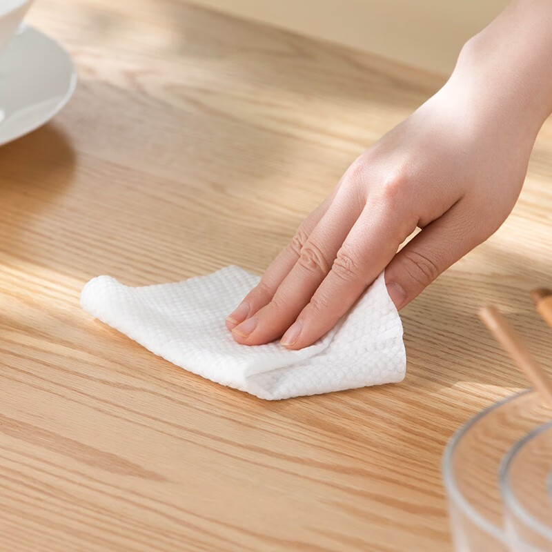 茶花（CHAHUA）厨房湿纸巾去油去污家用油烟机清洁湿纸巾加大加厚一次性抹布 3包150片