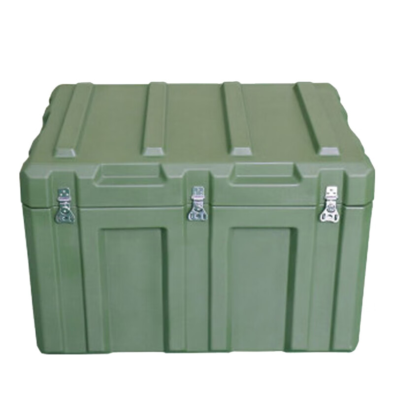 荣兵滚塑箱空投箱物资箱指挥器材箱给养单元箱军绿色多功能器材装备800mm*600mm*540mm
