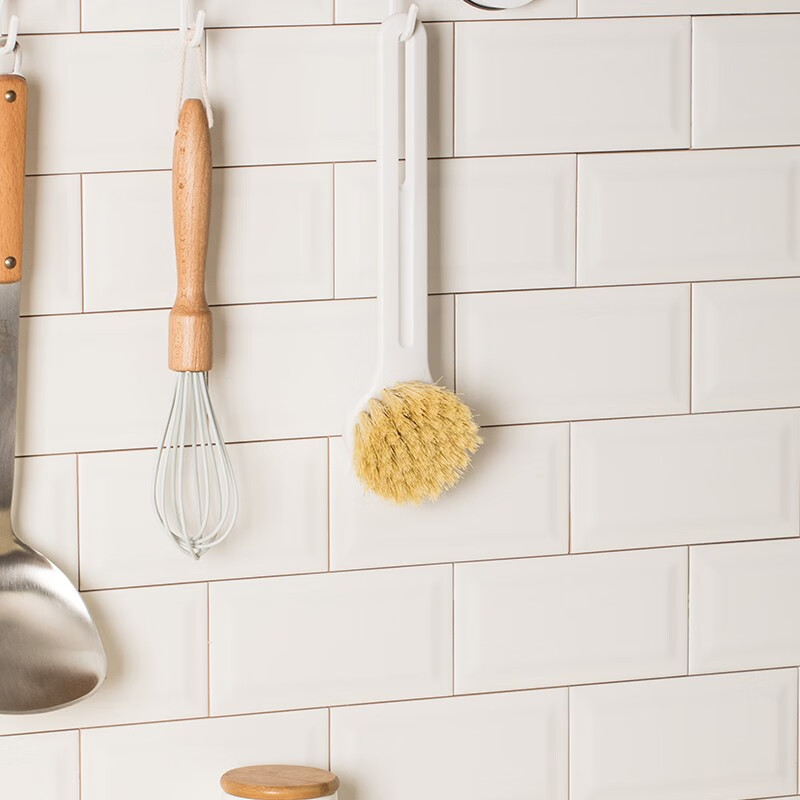 茶花易洁锅刷子锅刷 神器厨房长柄 清洁刷子水槽灶台不沾油 【单个装】茶花白