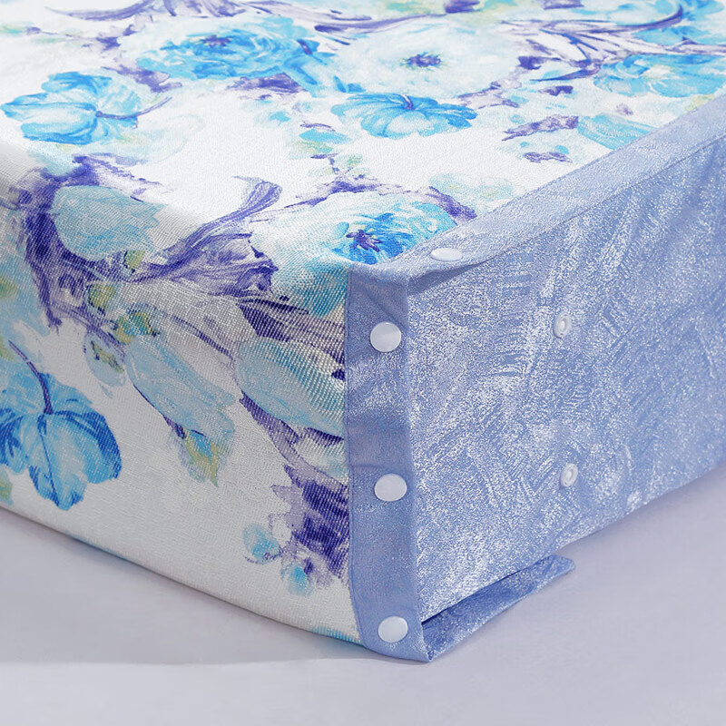 富安娜高档凉席600D冰丝席床单软席子夏凉席提花席三件套 2.5*2.5米