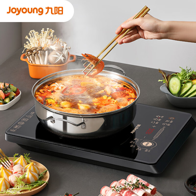 九阳（Joyoung）ZMD安心系列 电磁炉家用电磁灶2200w大火力双传感精准控温一键降噪C22S-F51-B4