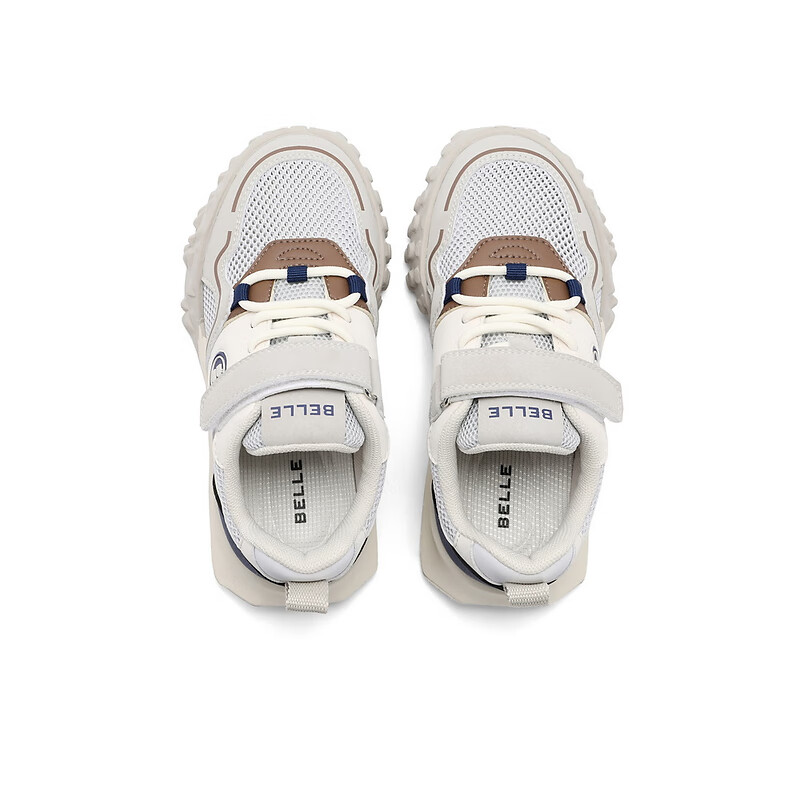 百丽潮酷网面运动鞋童鞋2023夏季新商场同款拼色休闲鞋A2331B83 灰色 36