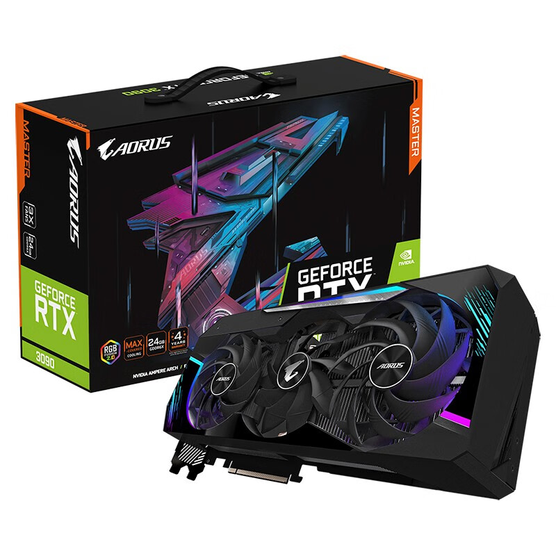 技嘉aorus 3090游戏独立显卡3090 aorus master 24g 超级雕