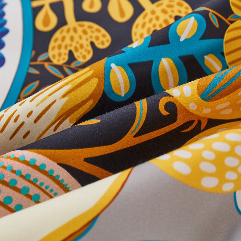 洁丽雅 优品全棉四件套60支数码印花件新疆长绒棉全棉高织密四件套200*230cm 浅灰色 1.8米