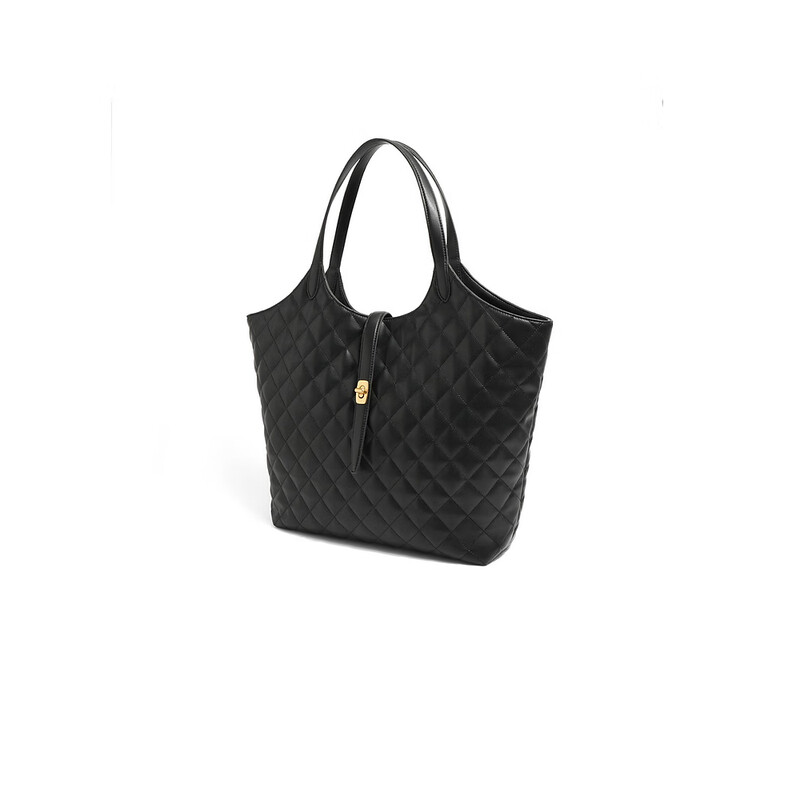 百丽2023冬季新商场同款大容量简约通勤小香风托特包X6856DX3 黑色 F