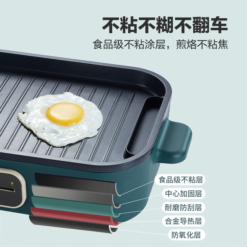 美的（Midea）电烤炉 烧烤机 多功能电火锅 家用无烟烤肉机烤涮一体锅SK5025Q2-402G