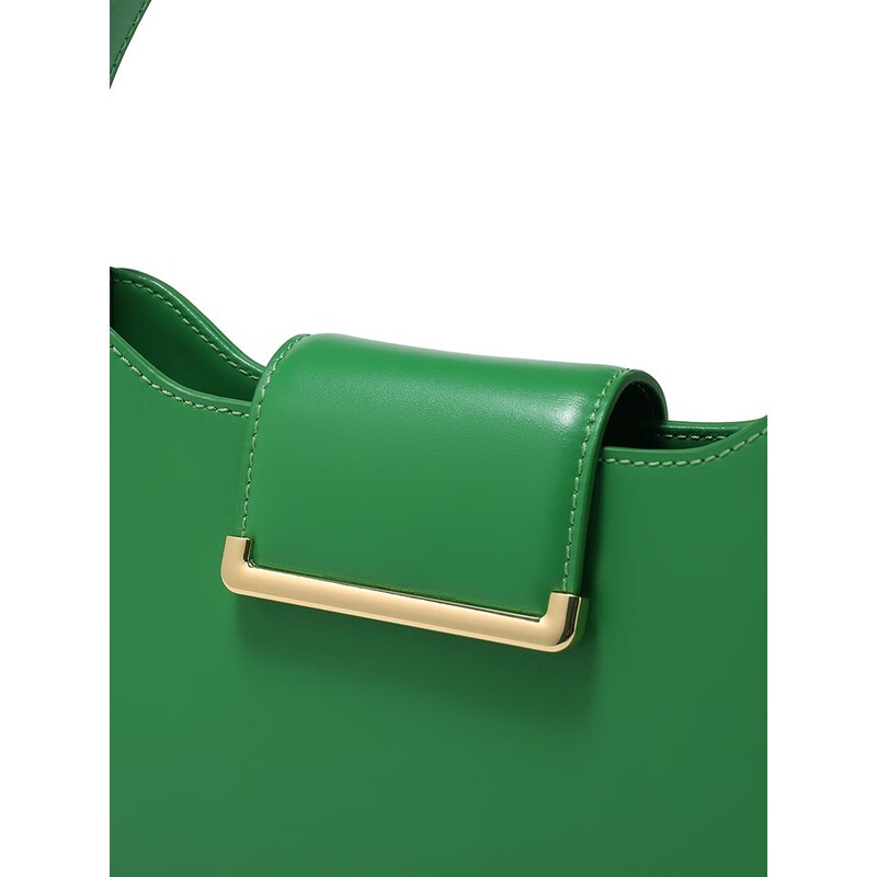 百丽包包女2023夏季新时尚简约质感单肩斜挎手拎小方包X9086BX3 绿色 F