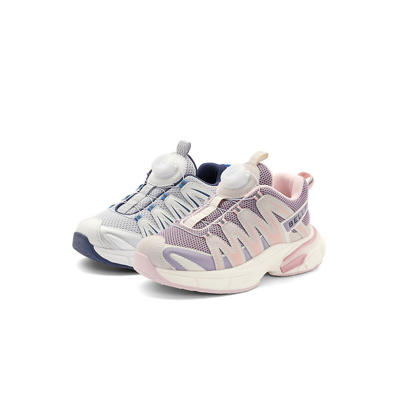 百丽酷帅老爹鞋女童鞋2023秋季新商场同款透气网面老爹鞋30355C83 灰色 30