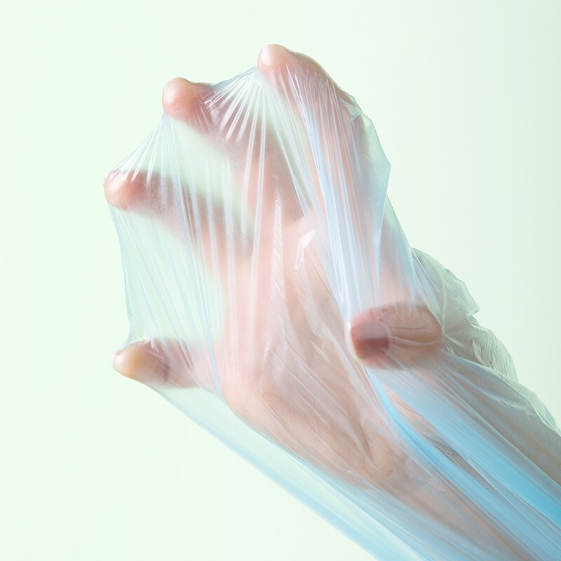 茶花点断式背心垃圾袋厨房卫生间一次性塑料垃圾袋 【1卷共100只】背心式垃圾袋