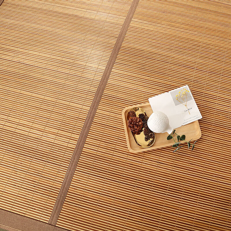 富安娜凉席竹双面折叠双人竹席子碳化竹席(不含枕套)1.8米空调席双面席