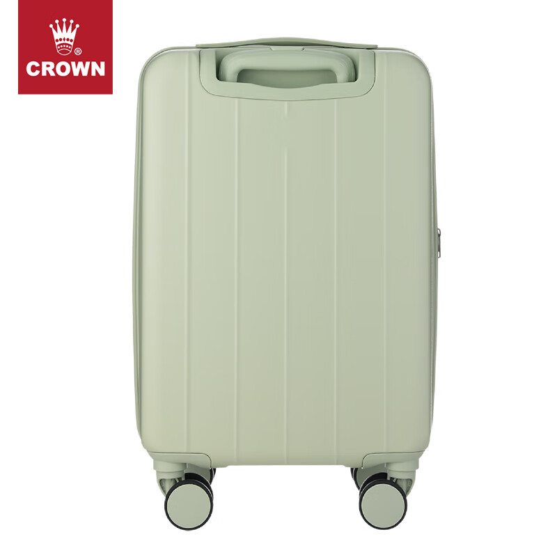 皇冠（CROWN）皇冠前置可扩充行李箱C-F5502H 抹茶绿 拉链 20英寸 可登机