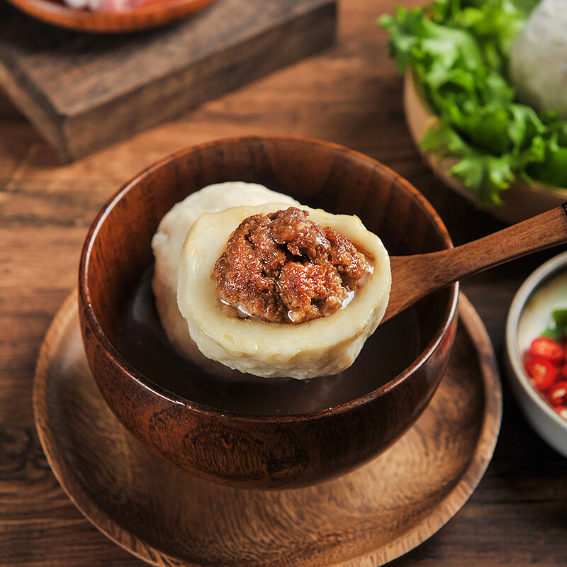 聚春园官方手工大鱼丸包心丸子福州特产中华老字号小吃火锅食材鱼圆丸子 手工大鱼丸300g*1