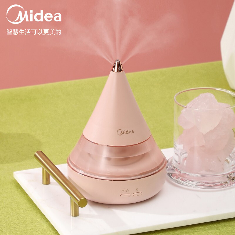 美的（Midea）空气加湿器卧室 香薰机 女友生日节日礼物 静心瑜伽书桌 迷你补水SC-2F02M