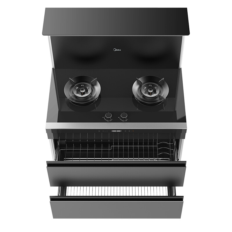 美的 (Midea) 集成灶 油烟机 燃气灶 消毒柜 二星消毒 集成灶一体灶 液化气 D12*