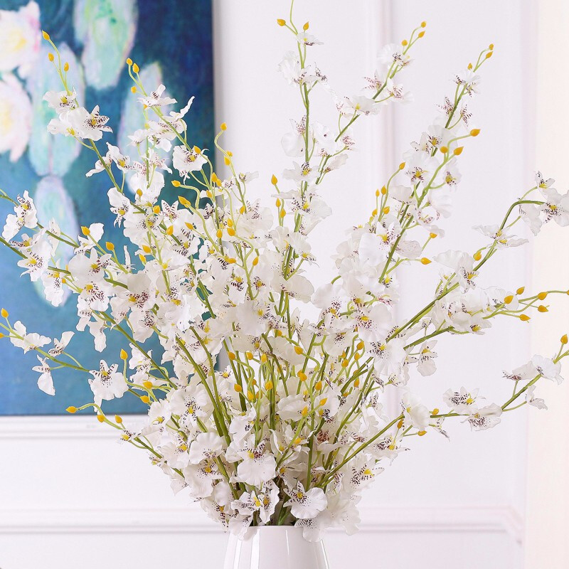 绢花跳舞兰客厅装饰高仿真花绢花假花花瓶花艺玄关卧室房间摆件装饰品黄色跳舞兰 8支 如图 花瓶花艺 家装软饰 家居日用 上海智炫堂游戏软件开发有限公司