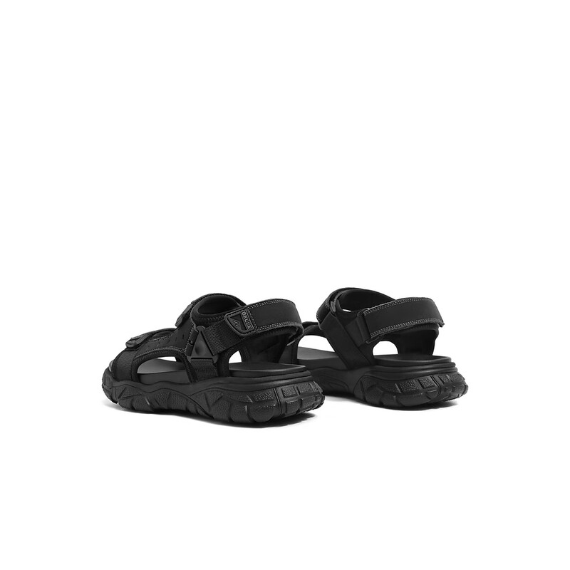 百丽厚底沙滩凉鞋男2023夏新魔术贴户外度假运动休闲凉鞋A1144BL3 黑色 42