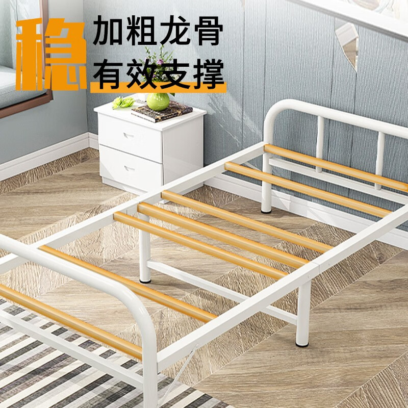 荣兵折叠床 单人 家用 午休床 简易硬板床 行军床宽0.9米长1.9米