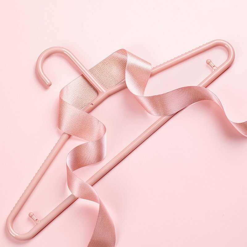 茶花衣架加厚加粗塑料防滑衣服撑大人挂晾晒衣架大码晒晾家用24只 【5组30只】浅灰色