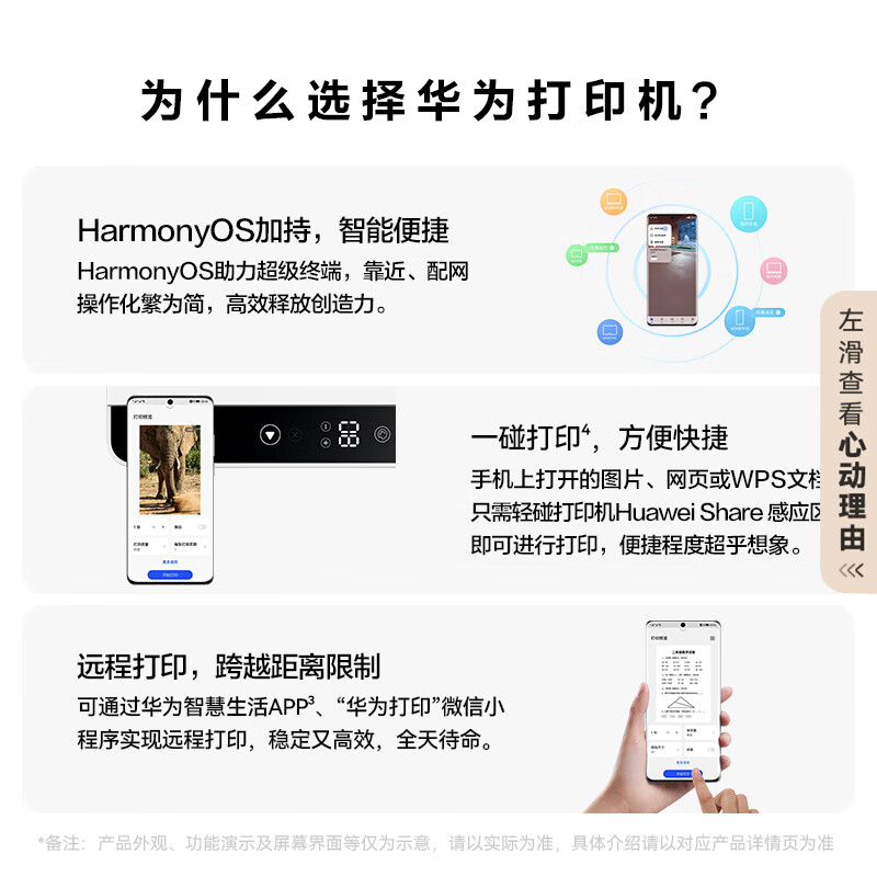 华为黑白激光多功能打印一体机 办公商用学生家用/打印复印扫描三合一/自动双面/无线打印 PixLab
