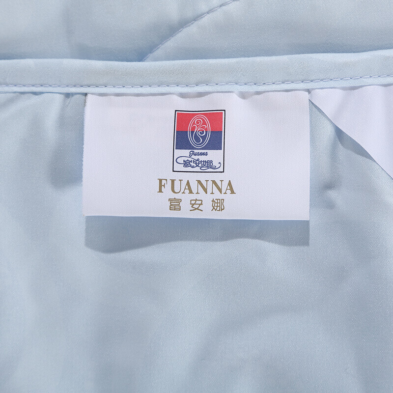 富安娜空调被子 可水洗夏凉超柔双人加大夏薄被芯 跃动(230*229cm)浅蓝