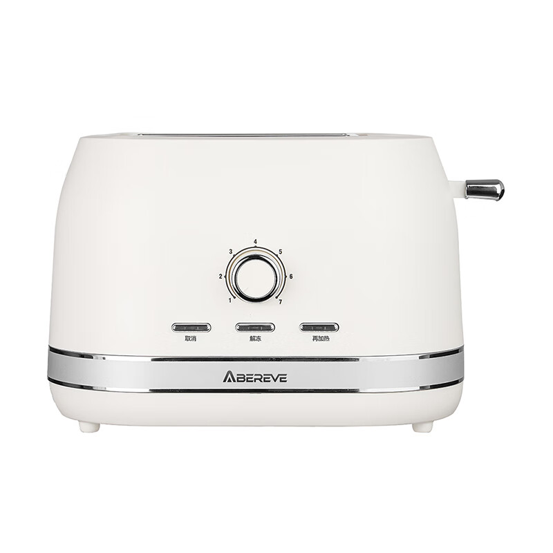 Abereve艾贝丽多士炉ABL-DSL72家用吐司机多功能三明治早餐机多士炉土司全自动明治烤面包机 珍珠白 珍珠白