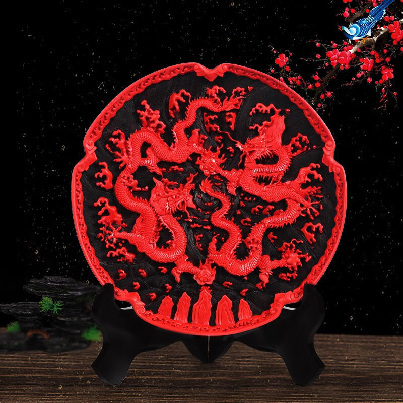 北京漆器圆盘家居摆件工艺礼品送礼教师朋友商务结婚生日出国礼物