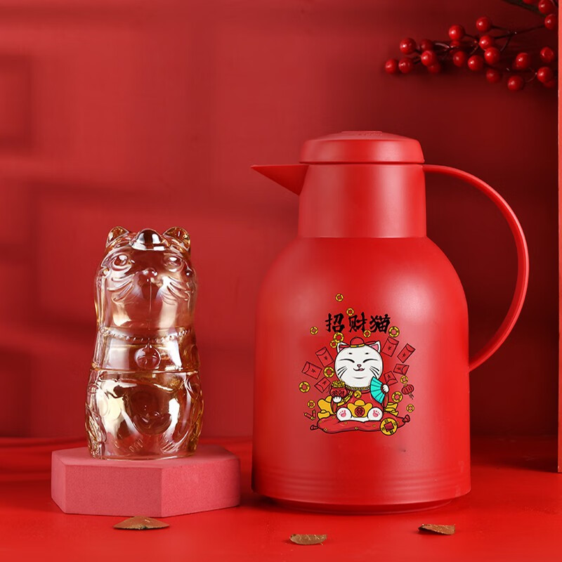 MOM促销礼品保温壶水杯套装银行保险商务礼品送客户可定制 6003 保温壶+玻璃杯套装 1000ml