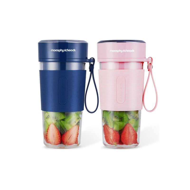 morosphy richerods 榨汁机果汁机气泡果汁杯榨汁杯家用便携式水果快速鲜榨礼品 MF-98011（粉色）