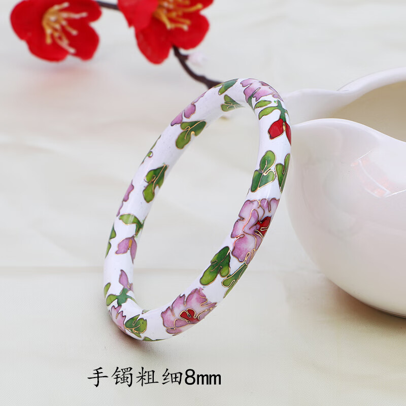 景泰蓝手镯手工艺礼品掐丝珐琅送老外朋友商务520生日礼物长辈