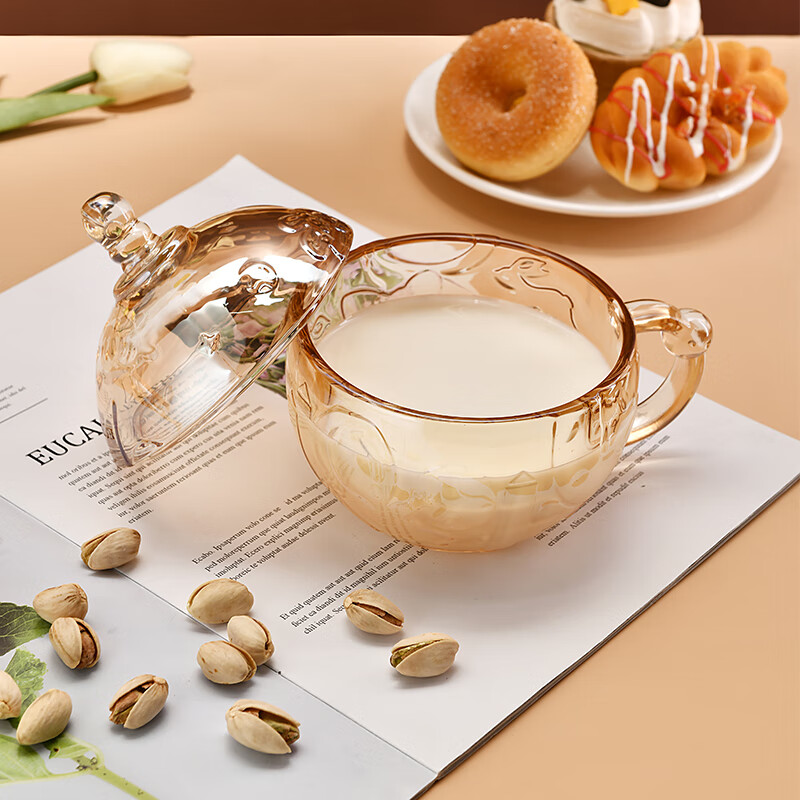 山重山水杯玻璃杯家用牛奶杯大容量客厅家用杯子8010 牛奶杯【礼盒装】