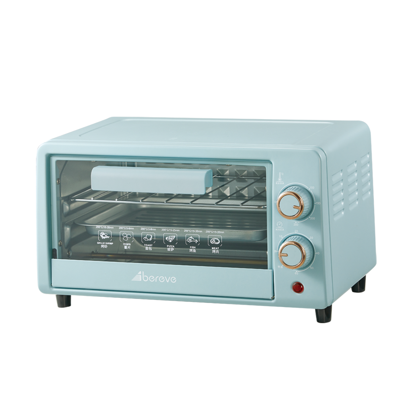 Abereve 艾贝丽电烤箱\家用烘焙烘烤电烤箱12L电烤箱多功能迷你电烤箱FFF-1201 天蓝色 12L
