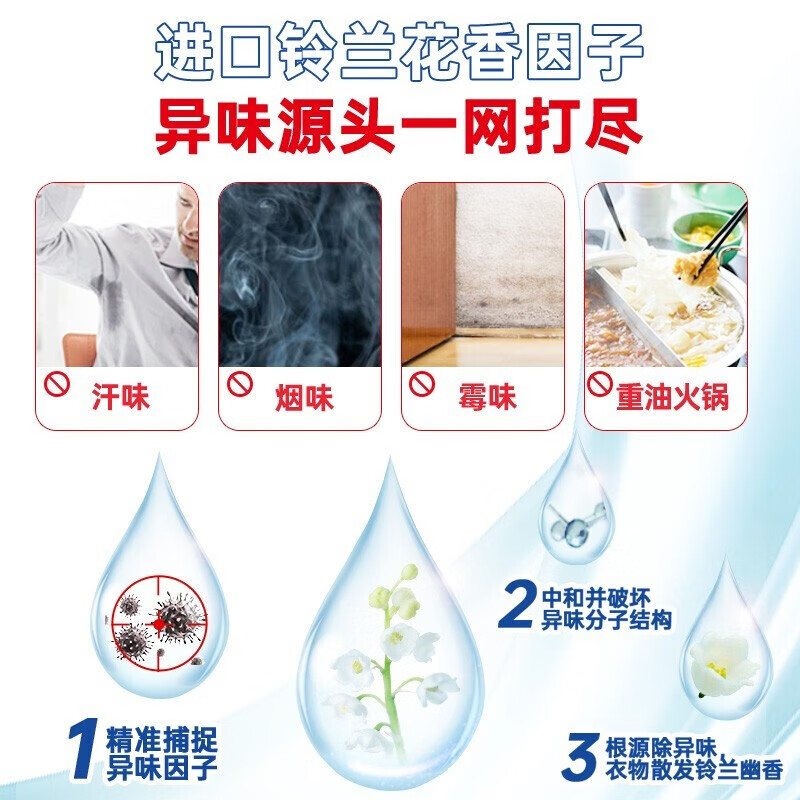 立白除菌去渍洗衣液三件套袋装2130g